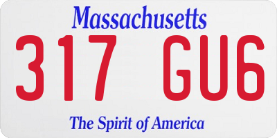 MA license plate 317GU6