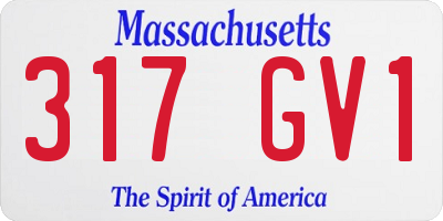 MA license plate 317GV1