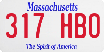 MA license plate 317HB0