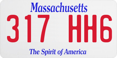 MA license plate 317HH6