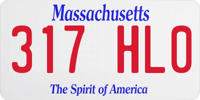 MA license plate 317HL0