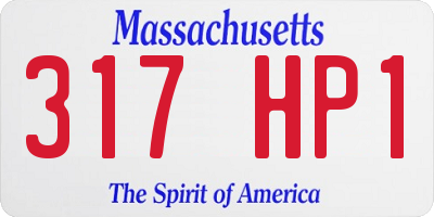 MA license plate 317HP1