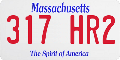 MA license plate 317HR2