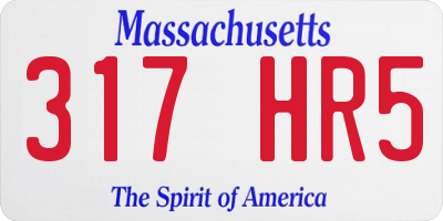 MA license plate 317HR5