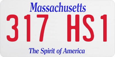 MA license plate 317HS1