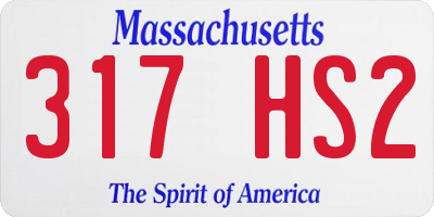 MA license plate 317HS2