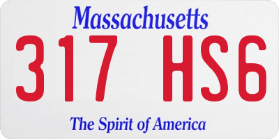 MA license plate 317HS6