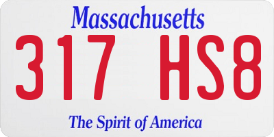 MA license plate 317HS8