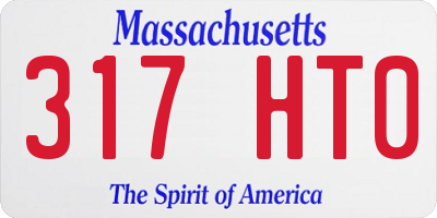 MA license plate 317HT0