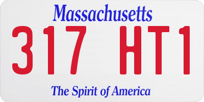 MA license plate 317HT1