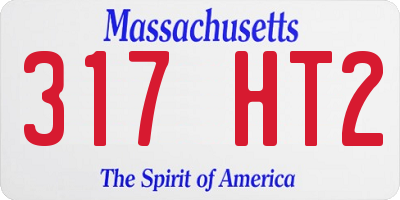 MA license plate 317HT2