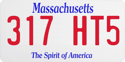 MA license plate 317HT5
