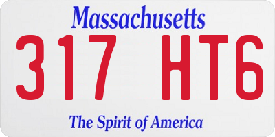 MA license plate 317HT6