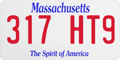 MA license plate 317HT9