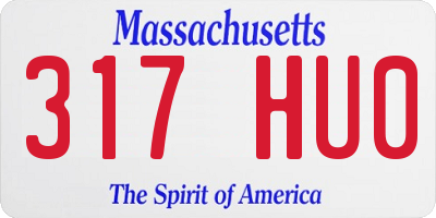 MA license plate 317HU0
