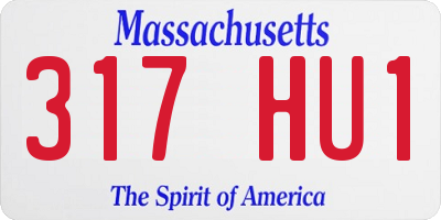 MA license plate 317HU1