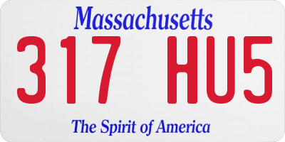 MA license plate 317HU5