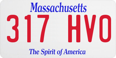 MA license plate 317HV0