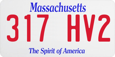 MA license plate 317HV2