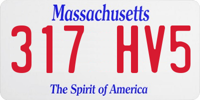 MA license plate 317HV5