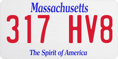 MA license plate 317HV8