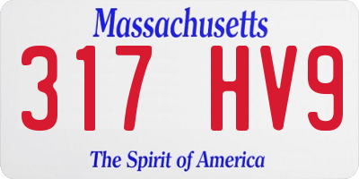 MA license plate 317HV9