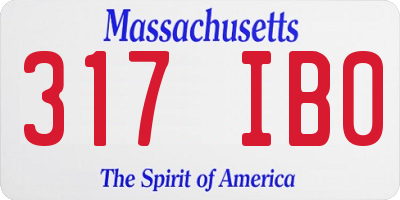 MA license plate 317IB0