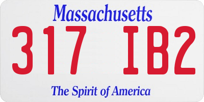 MA license plate 317IB2