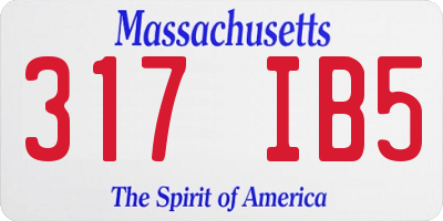 MA license plate 317IB5