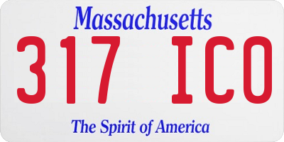 MA license plate 317IC0