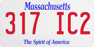 MA license plate 317IC2