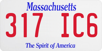 MA license plate 317IC6