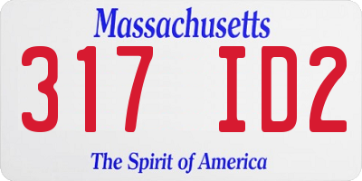 MA license plate 317ID2