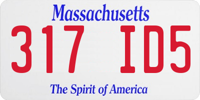 MA license plate 317ID5