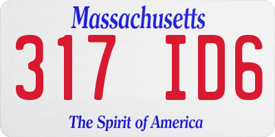 MA license plate 317ID6