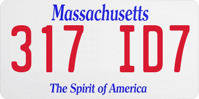 MA license plate 317ID7