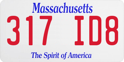 MA license plate 317ID8