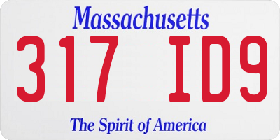 MA license plate 317ID9