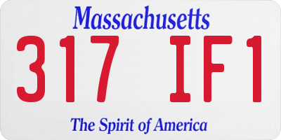 MA license plate 317IF1