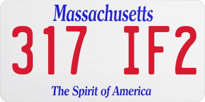 MA license plate 317IF2