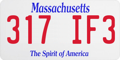 MA license plate 317IF3