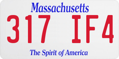 MA license plate 317IF4