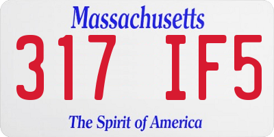 MA license plate 317IF5
