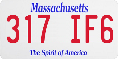 MA license plate 317IF6