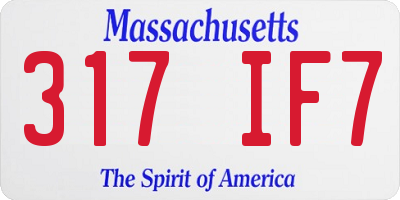 MA license plate 317IF7