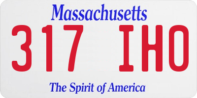 MA license plate 317IH0