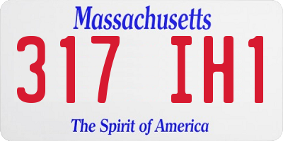 MA license plate 317IH1