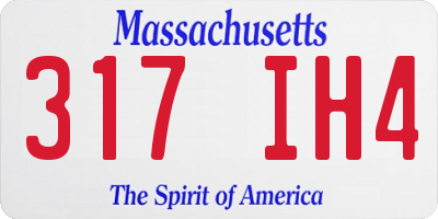 MA license plate 317IH4