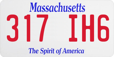 MA license plate 317IH6