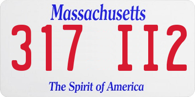 MA license plate 317II2
